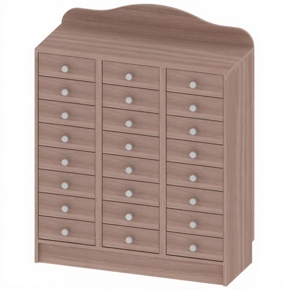 Стеллаж с ящиками СТ-АД-98, Ясень Шимо Темный