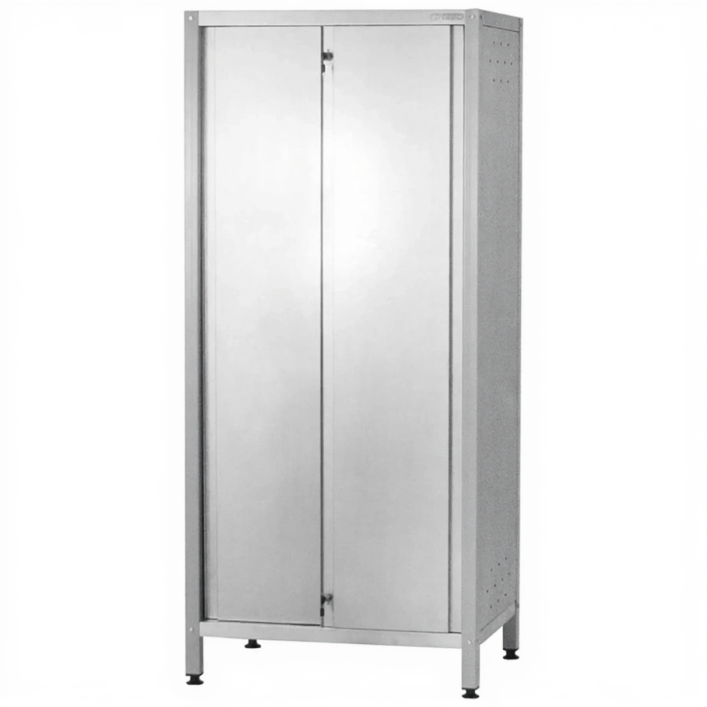 Шкаф кухонный ШЗКп - 1800х1500х600 «Profi lnox» (двери-купе, 2 сплошные полки, без к-та замков)