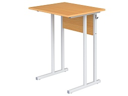 Стол школьный 1-местный 2 г/р нерегулируемый (бук, м/к серый, квадратная труба)