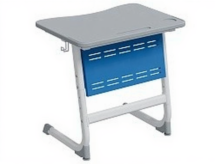 Стол 1-местный школьный 3-5 г/р "Логика" PL с перфорированным экраном СУ.1.35.ЛПП-Б.СС (серый/синий, м/к белый)