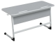 Стол 2-местный школьный 3-5 г/р "Нова" с наклоном столешницы 0-15°(серый, м/к белый)