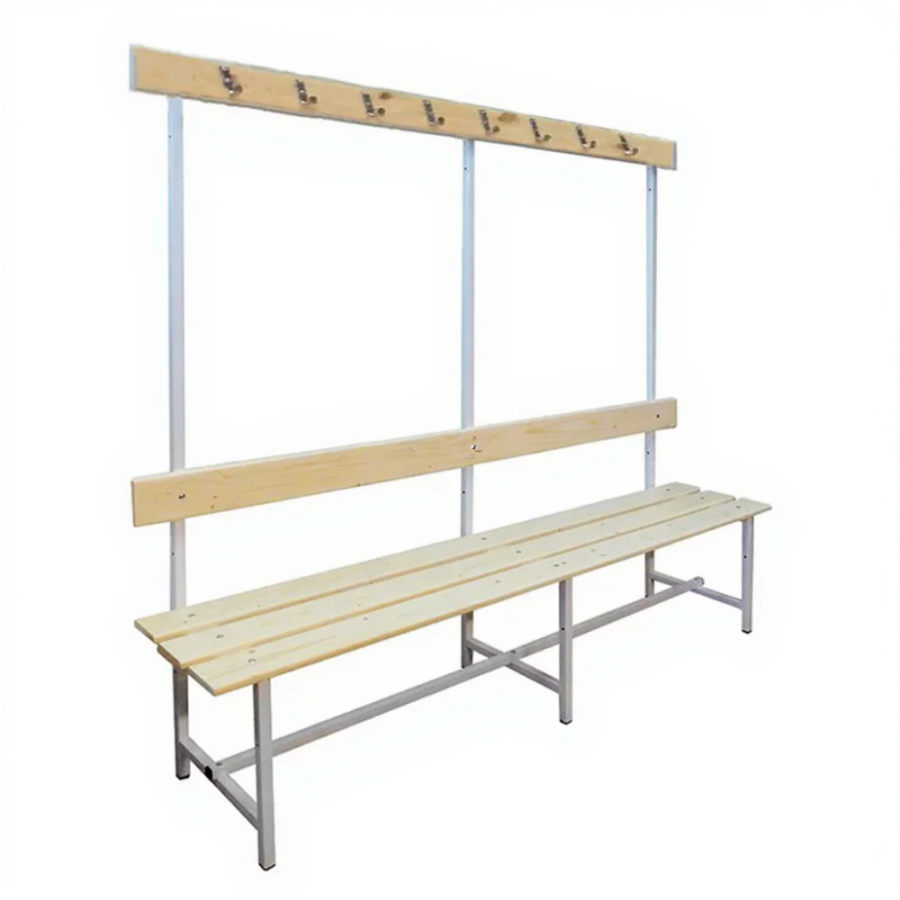 Скамья с вешалкой односторонняя 8 крючков