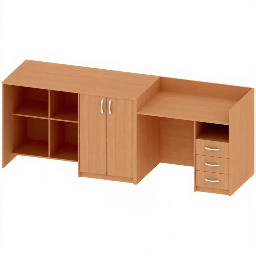 Стол учительский с кафедрой ПР-ТР-80, Бук Бавария Светлый