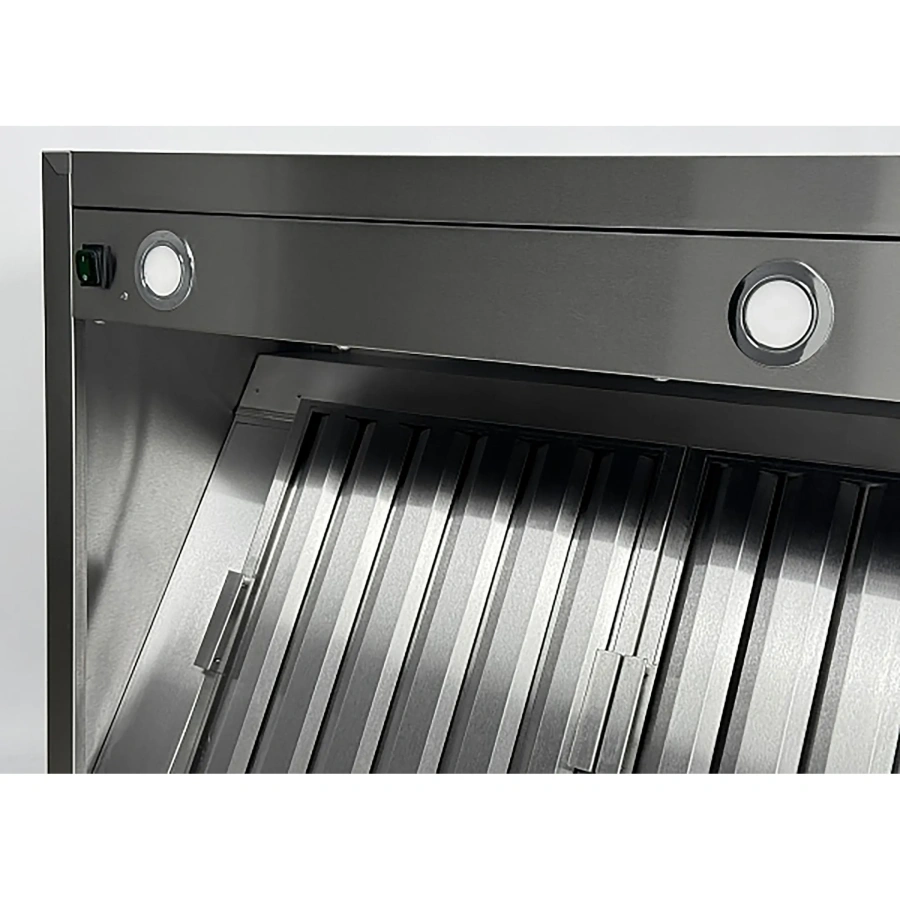 Зонт вытяжной пристенный с подсветкой ЗВПКП-08/14